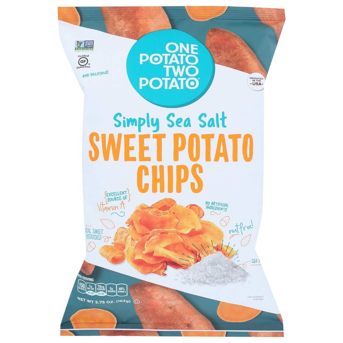 ONE POTATO TWO POTATO: Chip Swt Ptato Sea Salt, 5.75 oz