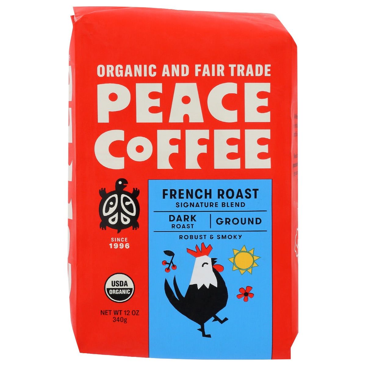 PEACE COFFEE: Coffee Ground French Roas, 12 oz