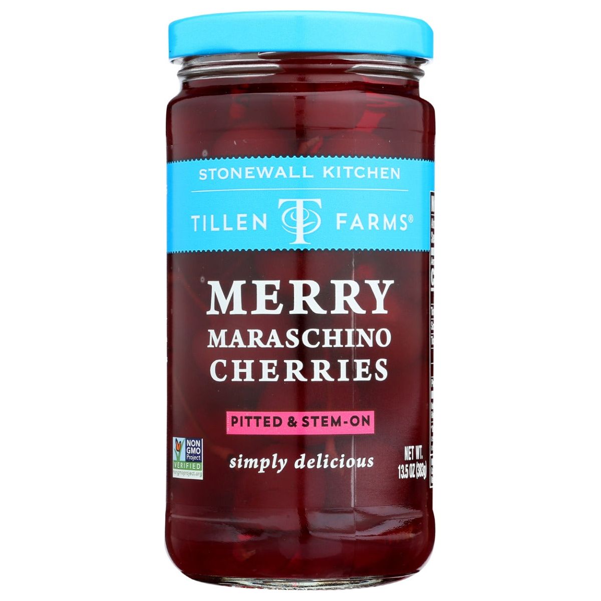 TILLEN FARMS: Merry Maraschino Cherries Pitted and Stem On, 13.5 oz