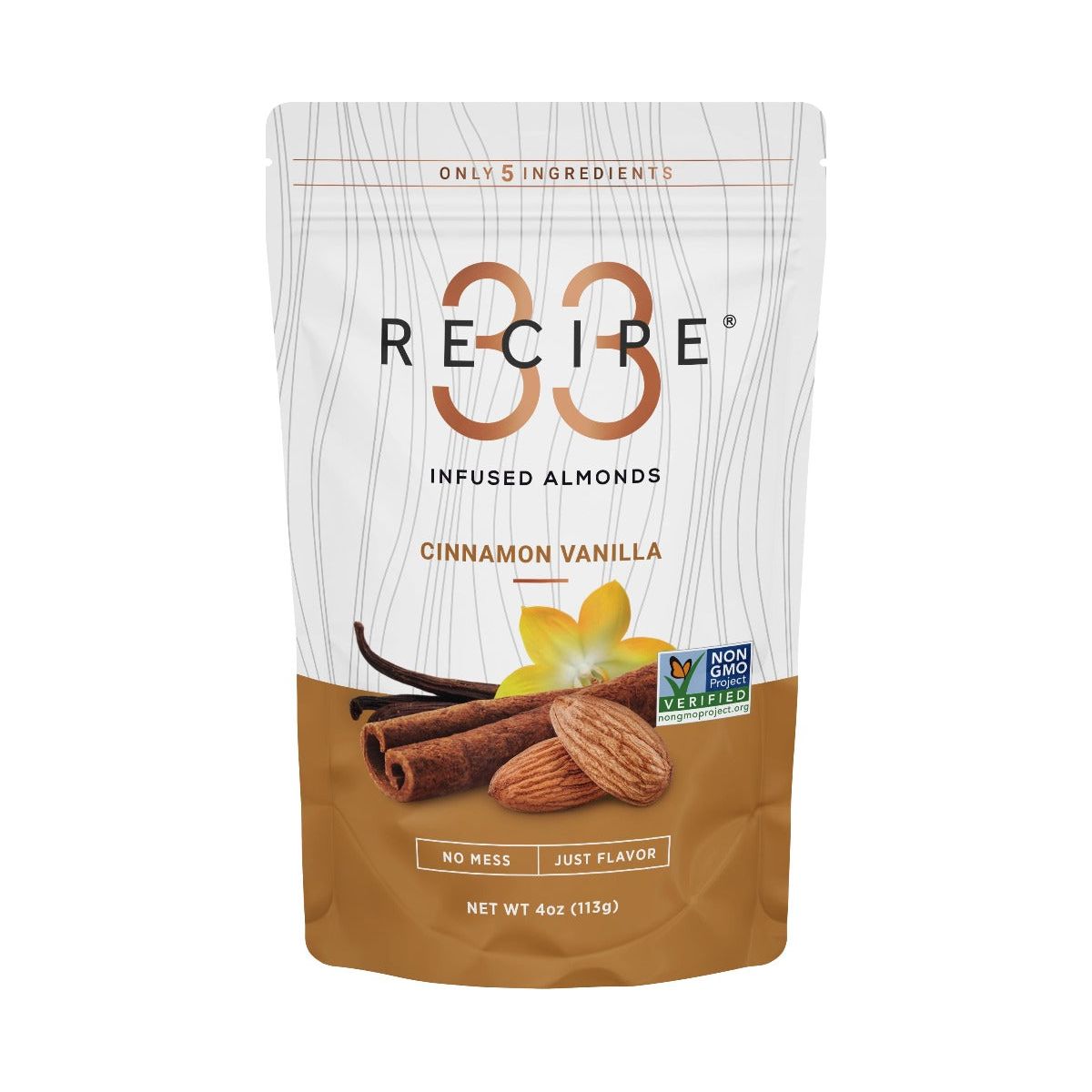 RECIPE 33: Almonds Cinnamon Vanl Inf, 4 oz