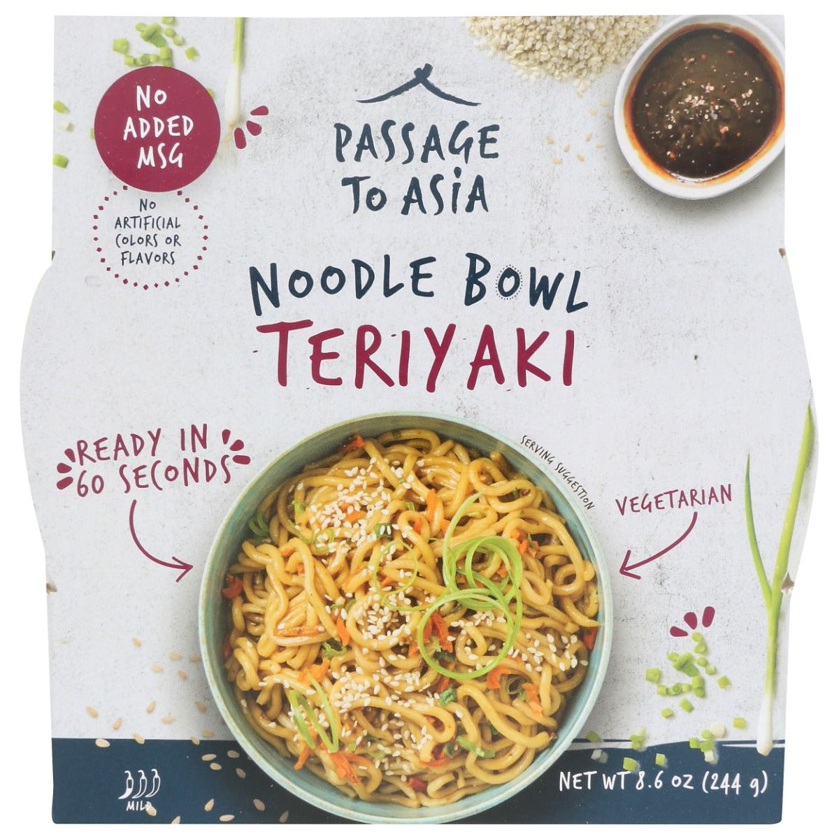 PASSAGE FOODS: Teriyaki Noodle Bowl, 8.6 oz