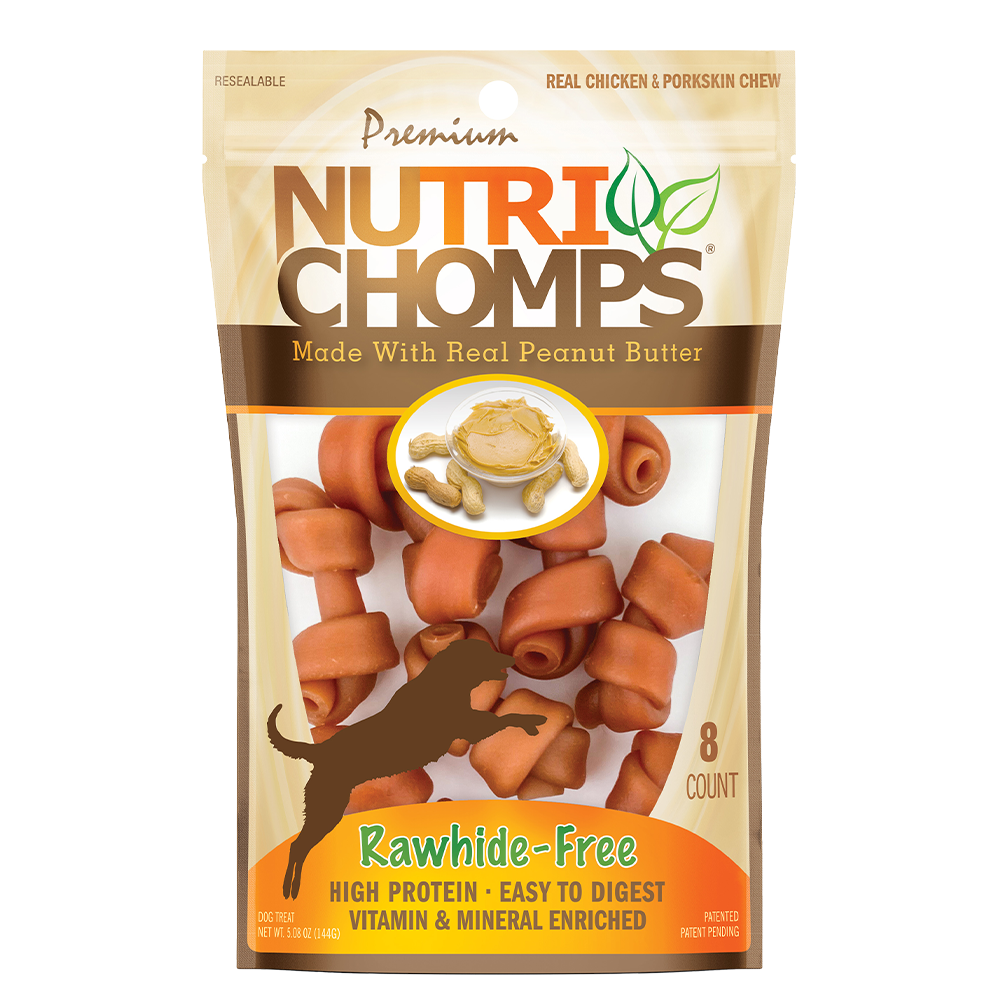 NUTRI CHOMPS: Knot Mini Pnt Btr 2.5In, 8 ea