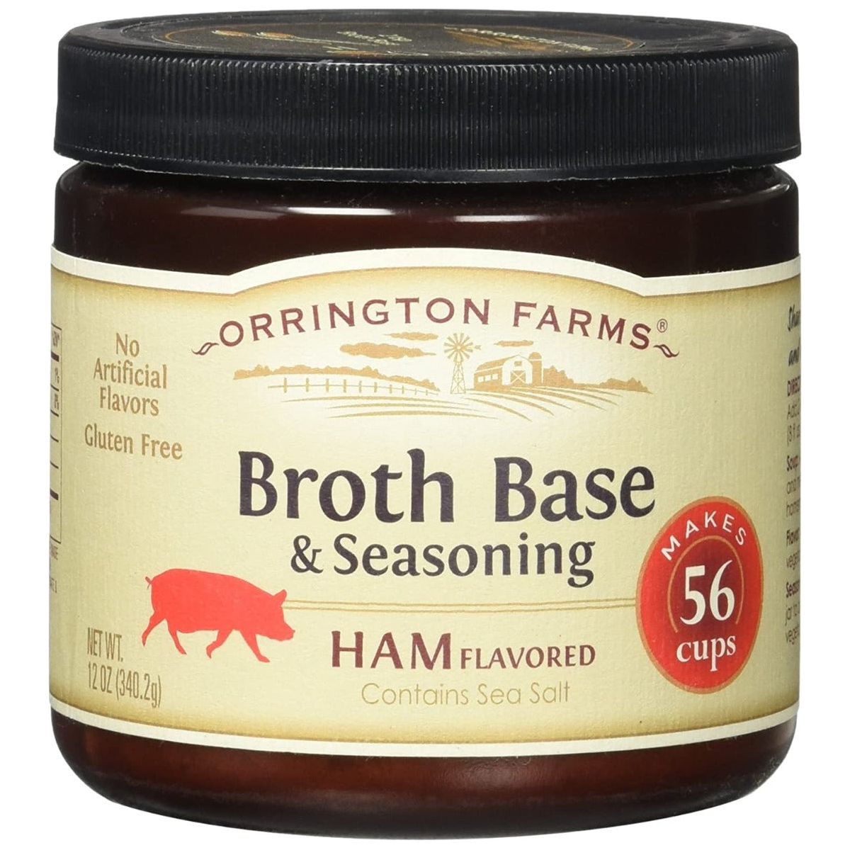 ORRINGTON FARMS: Ham Flavored Broth Base And Seasoning, 12 oz