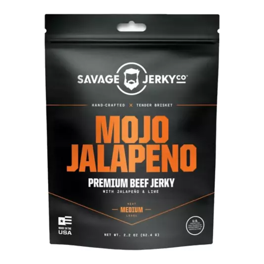 SAVAGE JERKY CO: Mojo Jalapeno Premium Beef Jerky, 2.2 oz