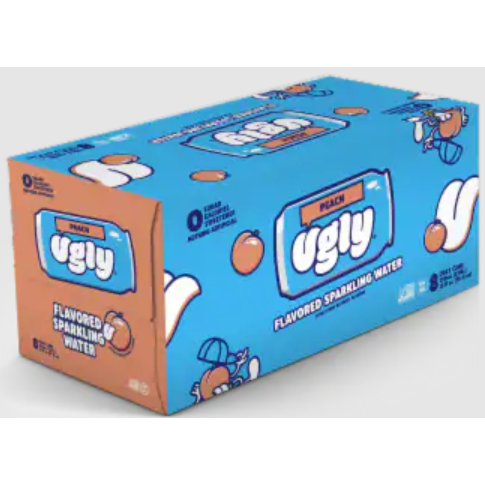 UGLY: Peach Flavored Sparkling Water, 96 fo
