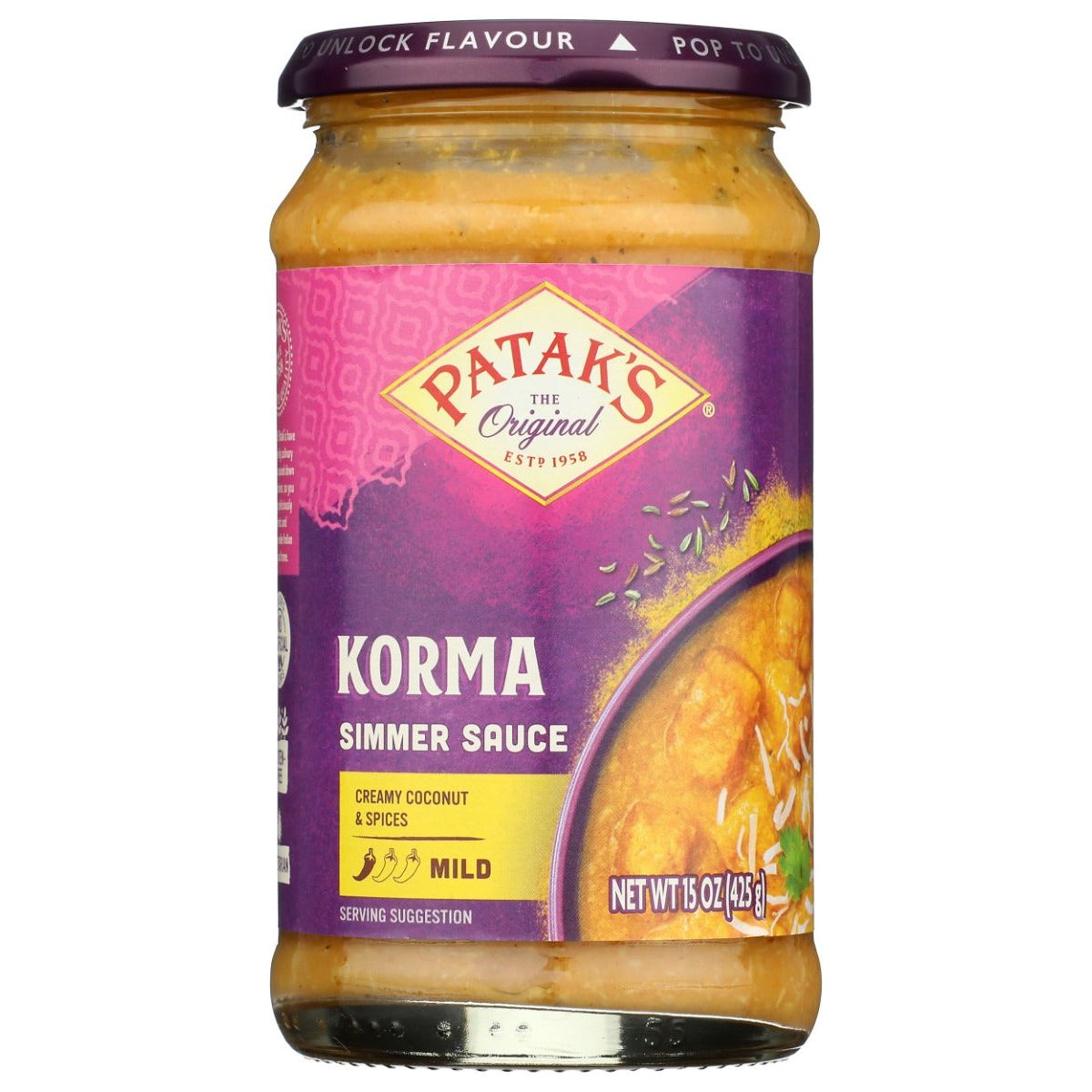 PATAKS: Korma Cooking Sauce, 15 oz