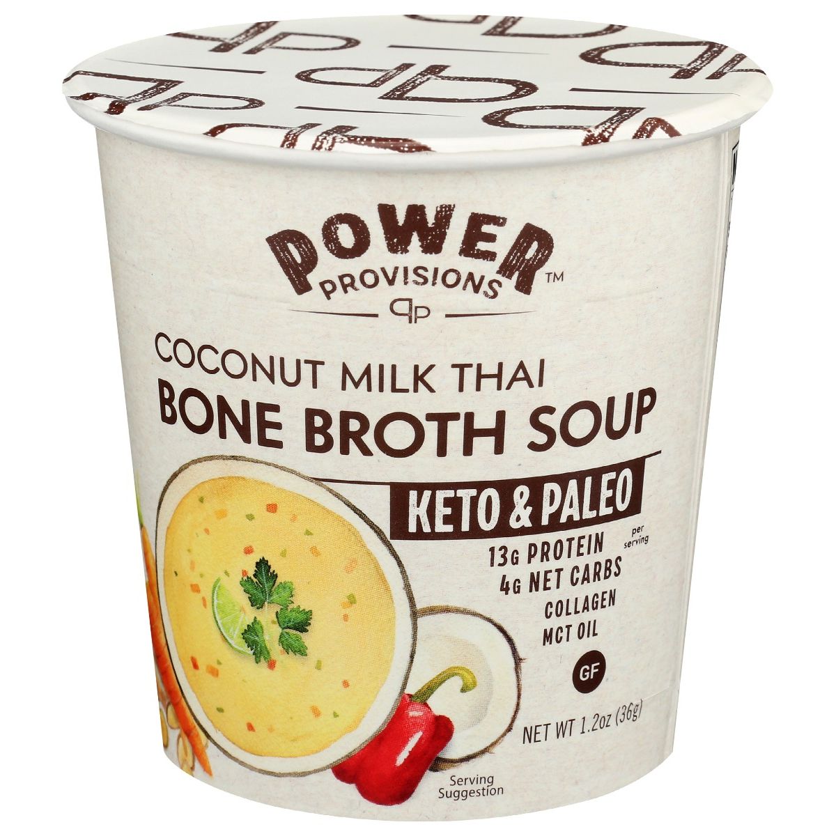 POWER PROVISIONS: Coconut Milk Thai Bone Broth Soup, 1.2 oz