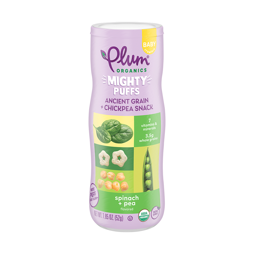 PLUM ORGANICS: Mighty Puffs Spinach Pea, 1.85 oz