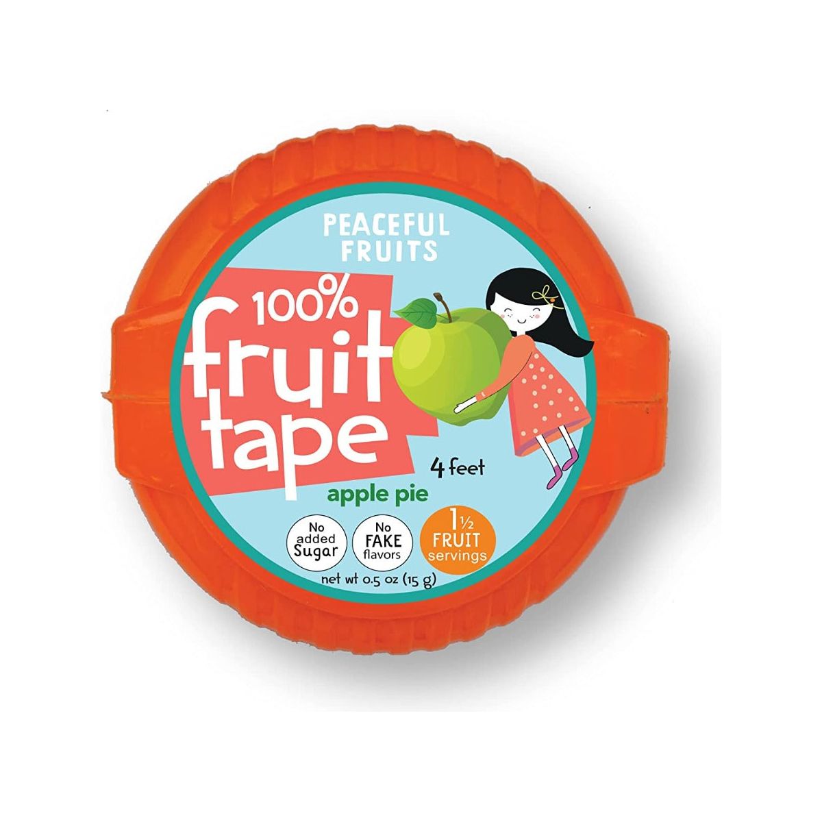 PEACEFUL FRUITS: Apple Pie Candy Fruit Tape, 0.5 oz