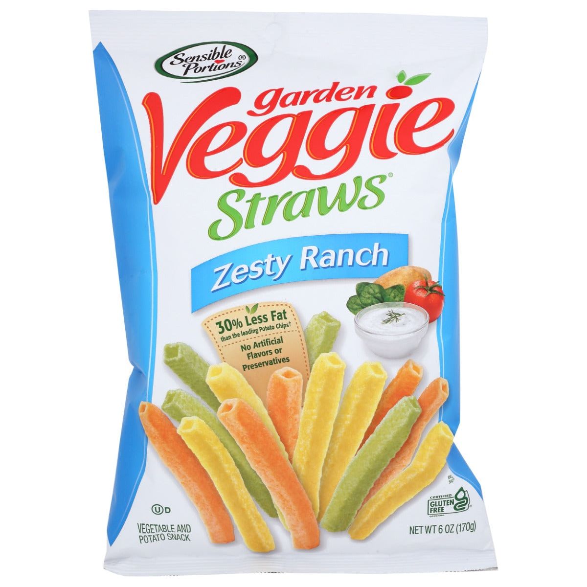 SENSIBLE PORTIONS: Veggie Straws Zesty Ranch, 7 oz