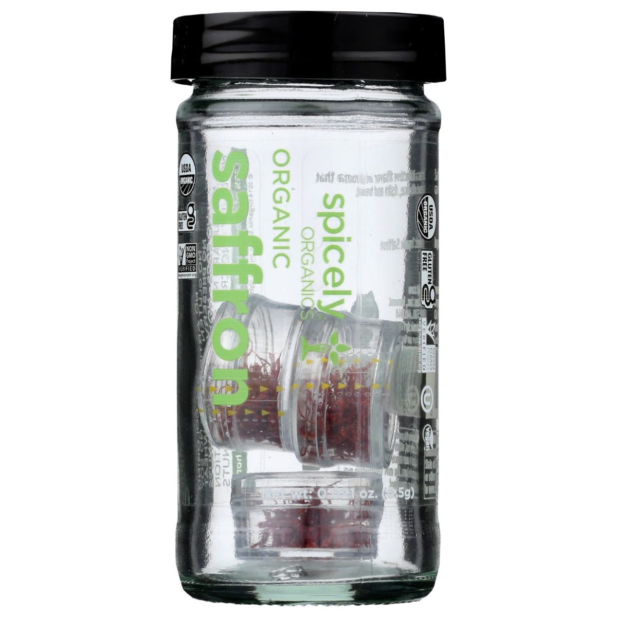 SPICELY ORGANICS: Organic Saffron Jar, 0.021 oz