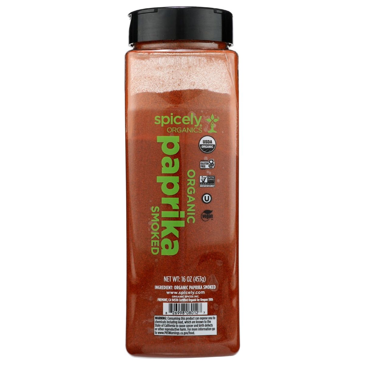 SPICELY ORGANICS: Organic Paprika Smoked, 16 oz