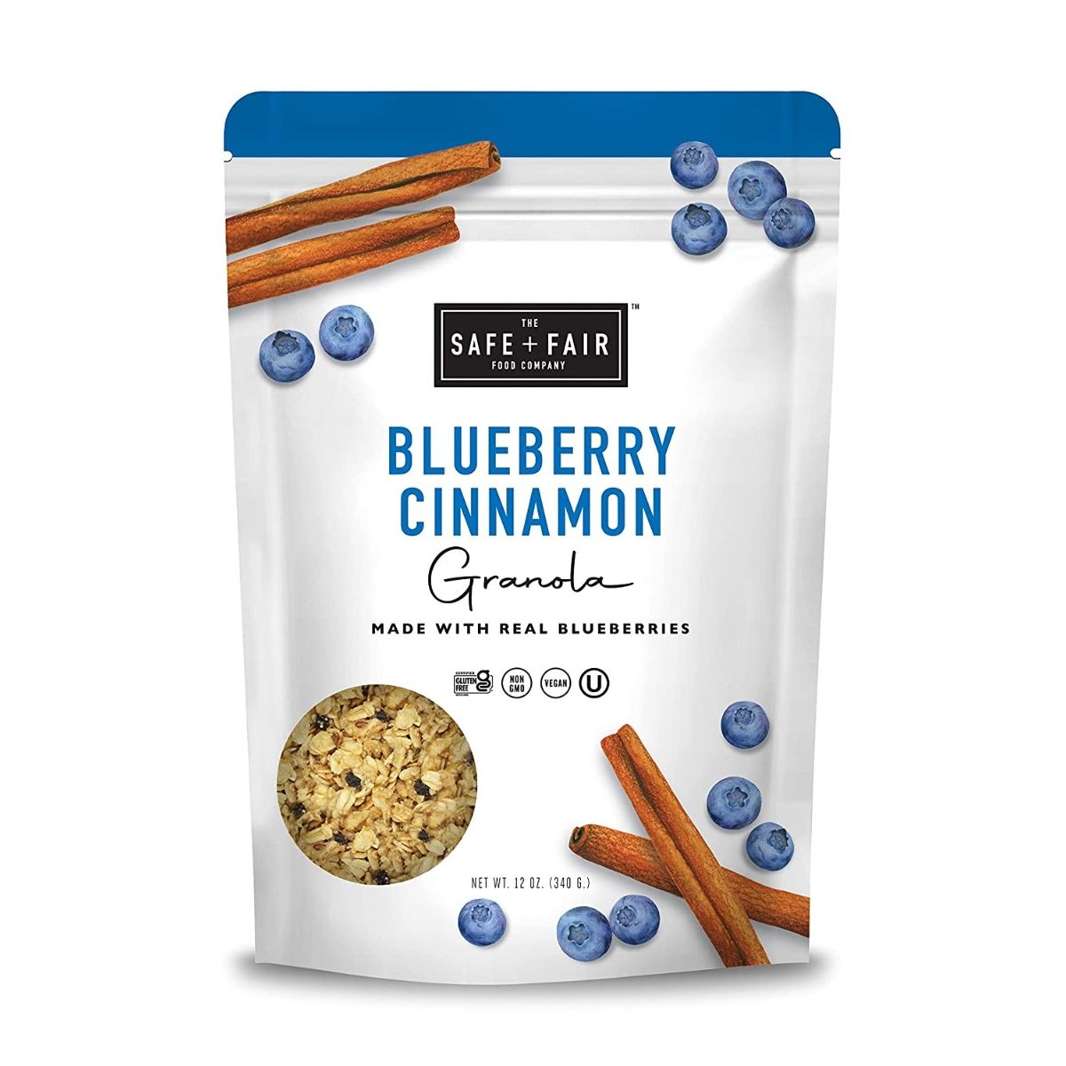 THE SAFE AND FAIR FOOD COMPANY: Granola Blueberry Cinnamon, 12 oz