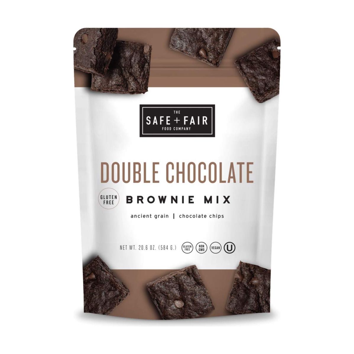 THE SAFE AND FAIR FOOD COMPANY: Double Chocolate Brownie Mix, 20.6 oz