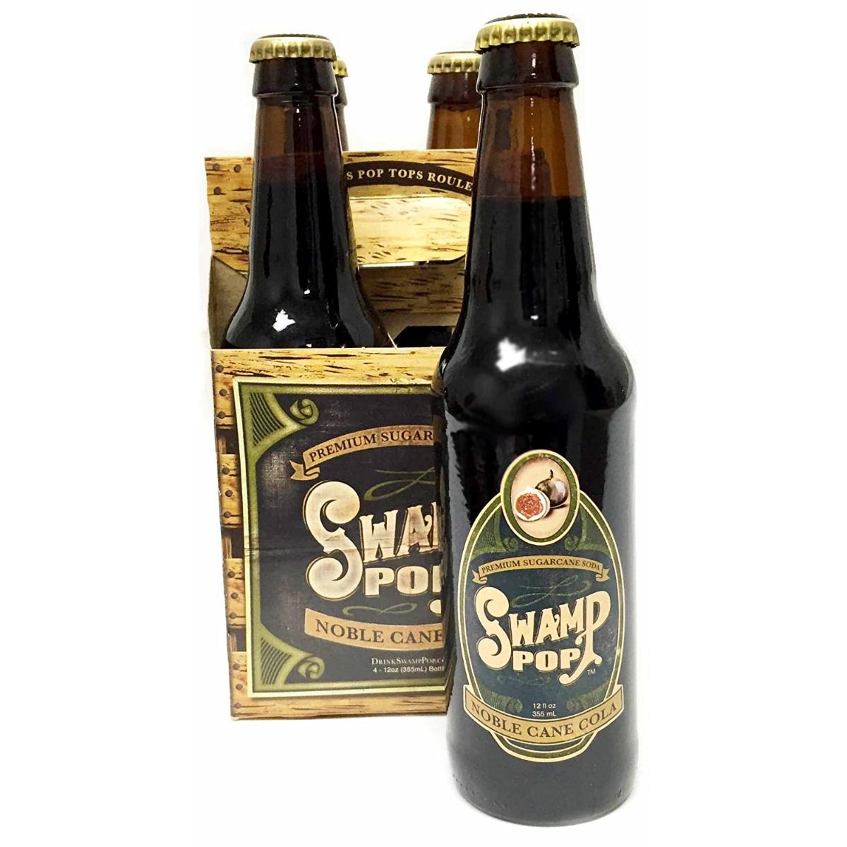 SWAMP POP: Noble Cane Cola Soda 4pk, 48 fo