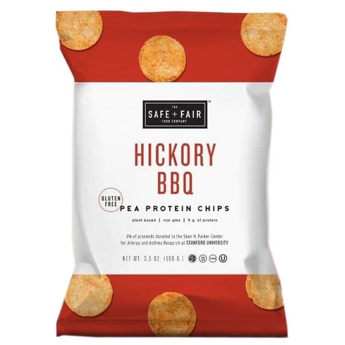 THE SAFE AND FAIR FOOD COMPANY: Hickory Bbq Pea Protein Chips, 3.5 oz