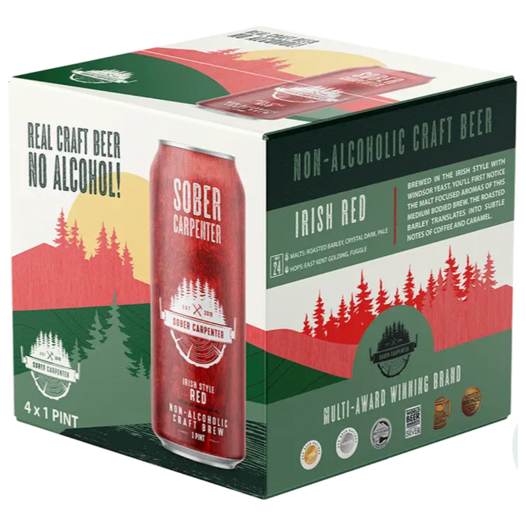 SOBER CARPENTER: Beer Nonalch Irish Red 4P, 64 FO