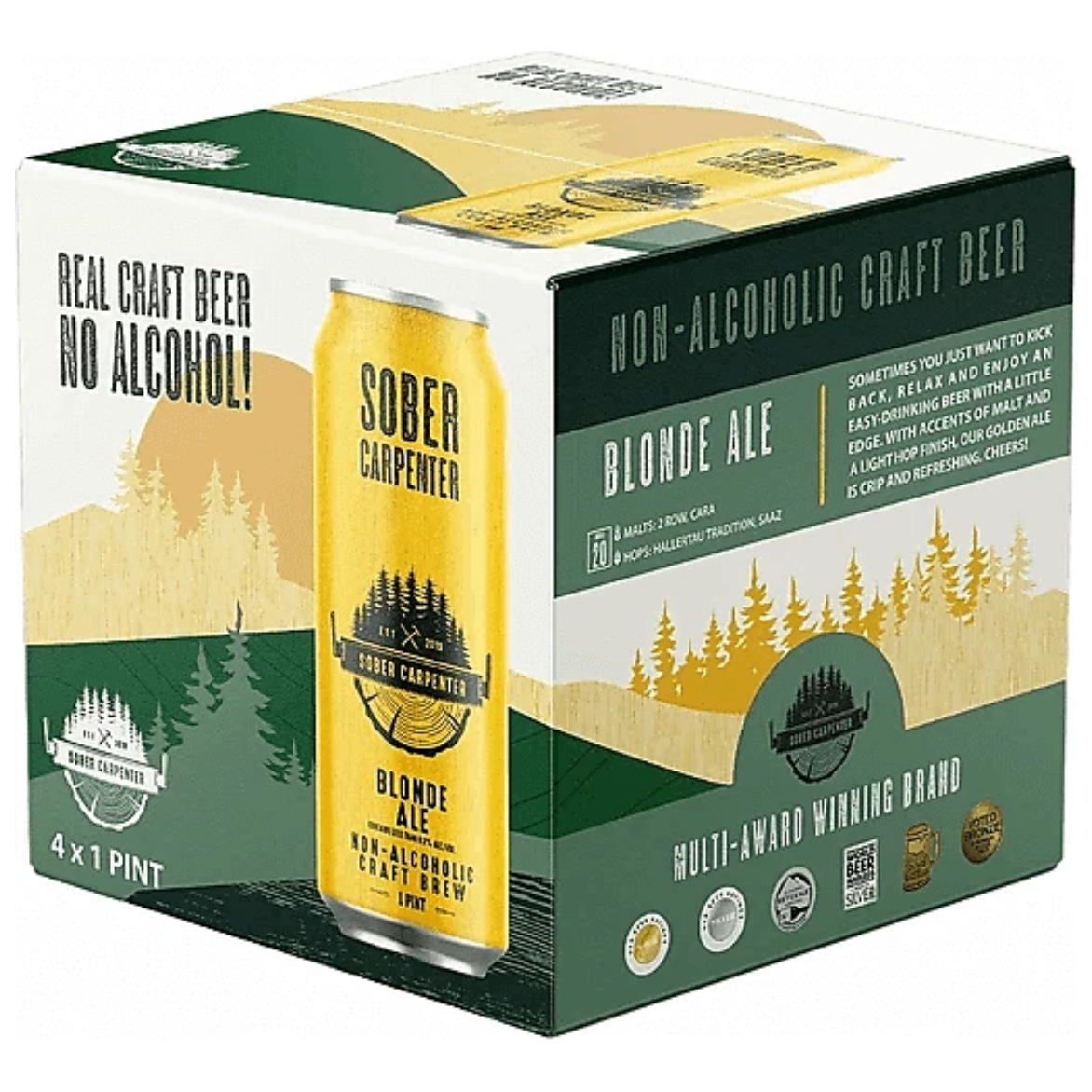 SOBER CARPENTER: Beer Nonalch Blonde Ale, 64 FO