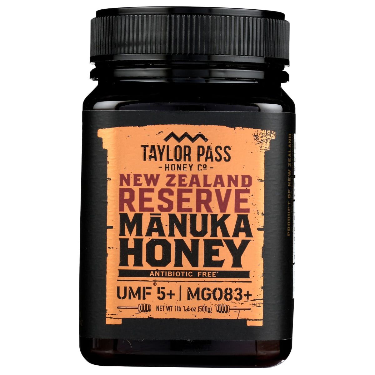 TAYLOR PASS HONEY: Reserve Mānuka UMF5 Honey, 500 gm
