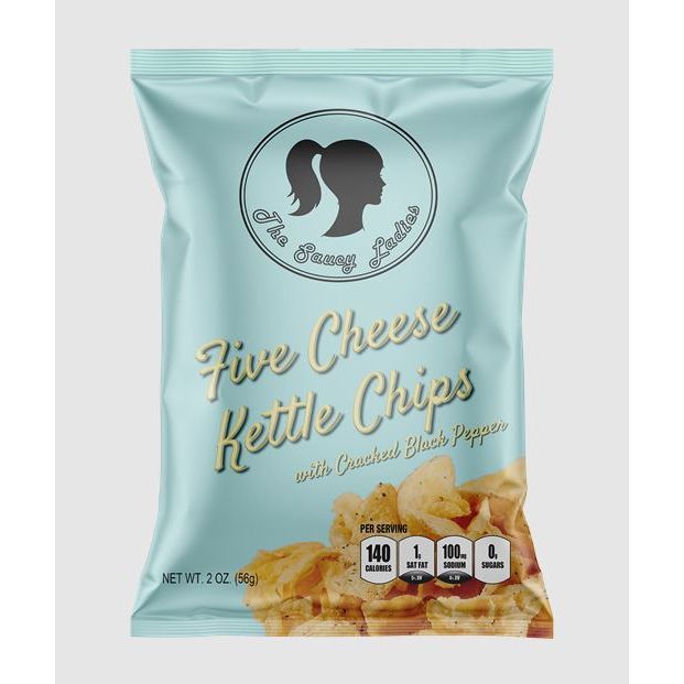THE SAUCY LADIES: Five Cheese Kettle Chips, 2 oz