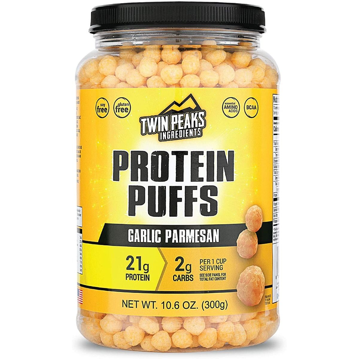 TWIN PEAKS INGREDIENTS: Garlic Parmesan Protein Puffs, 10.6 oz
