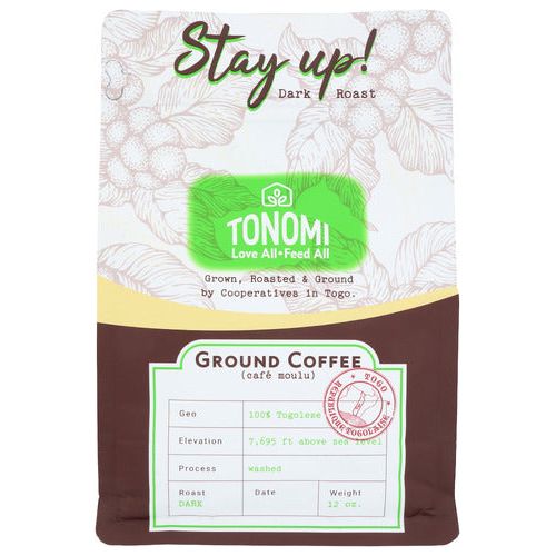 TONOMI: Stay Up Ground Coffee, 12 oz