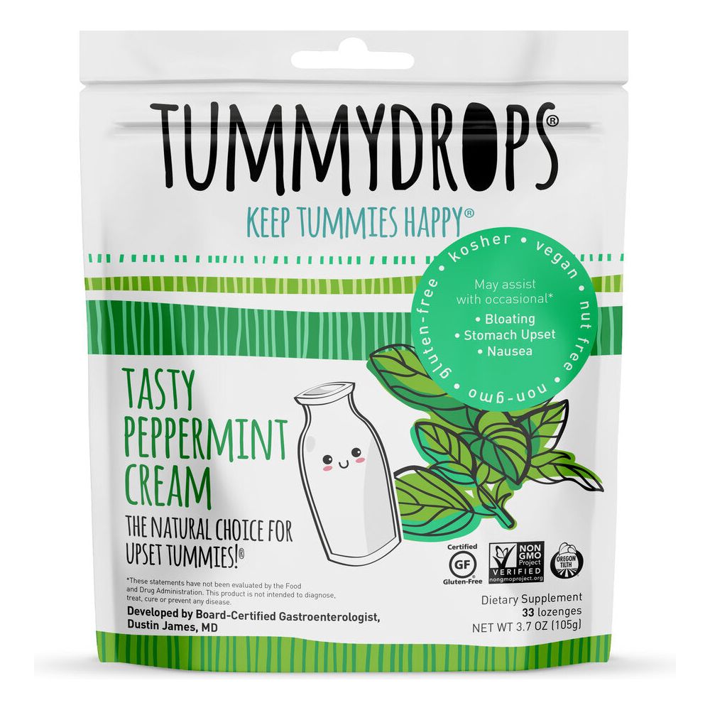 TUMMYDROPS: USDA Made With Organic Ingredients Tasty Peppermint Cream, 33 pc