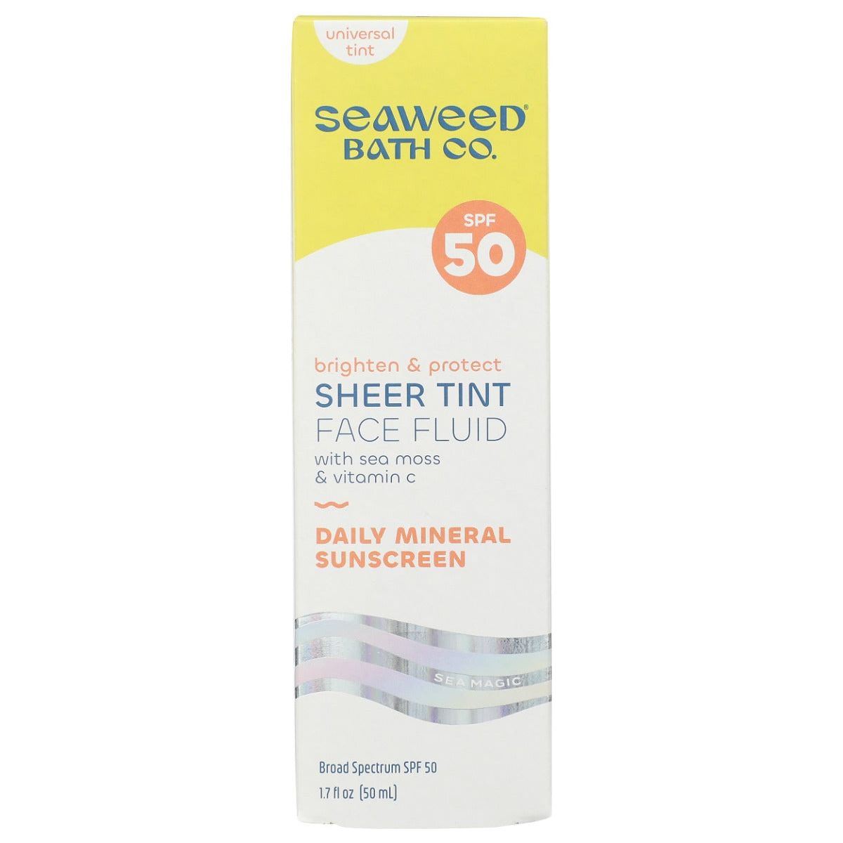 SEAWEED BATH COMPANY: Sheer Tint Face Fluid SPF 50, 1.7 fo
