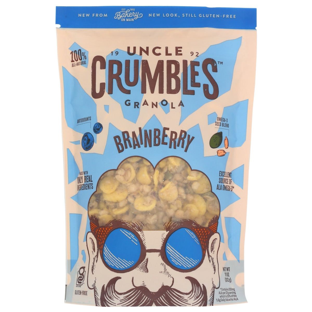 UNCLE CRUMBLES: Brainberry Granola Cereal, 11 oz