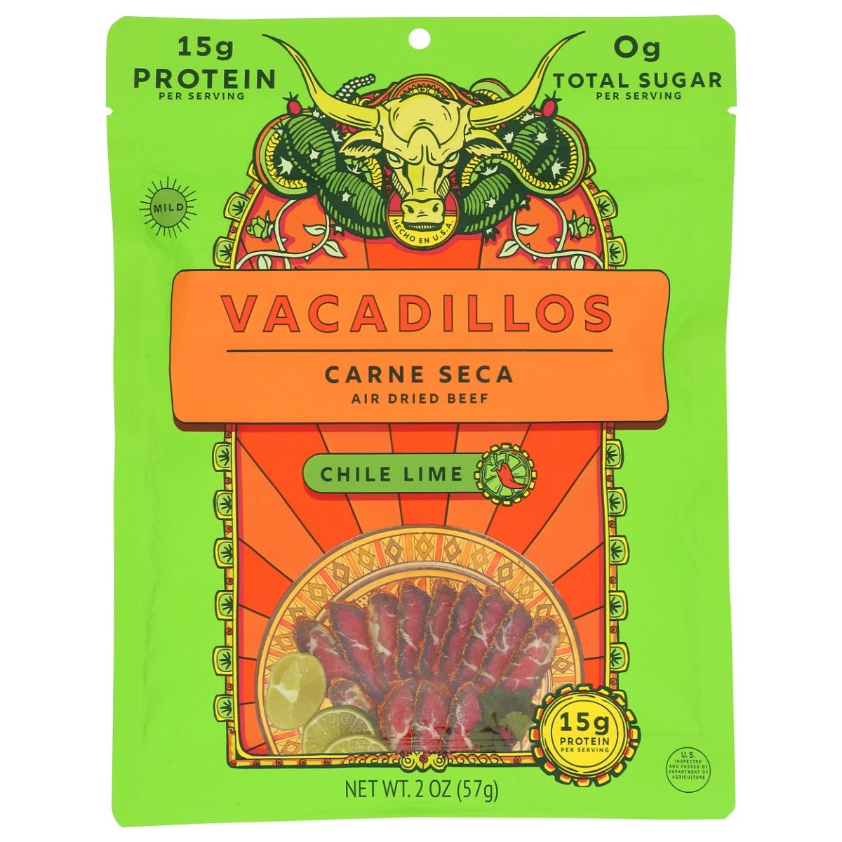 VACADILLOS: Chile Lime Sliced Steak, 2 oz