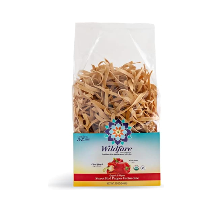 WILDFARE: Organic and Vegan Sweet Red Pepper Fettuccine Pasta, 12 oz