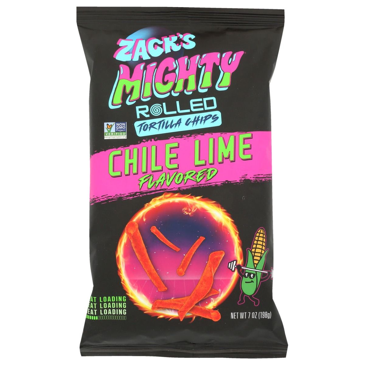 ZACKS MIGHTY: Chile Lime Rolled Tortilla Chips, 7 oz