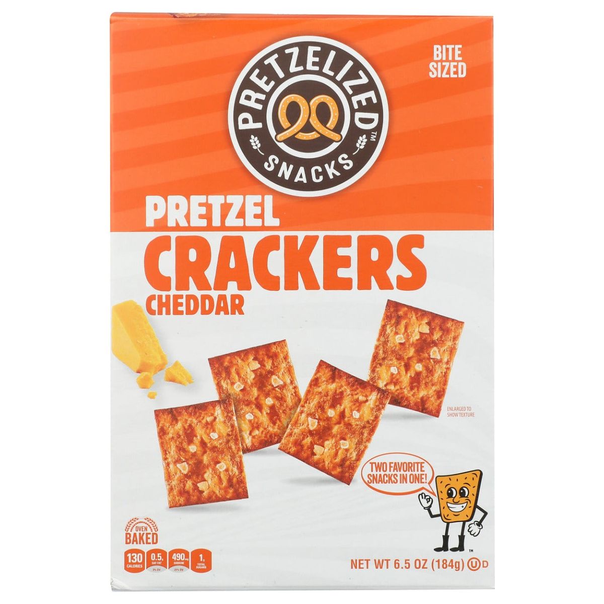 PRETZELIZED SNACKS: Cheddar Pretzel Crackers, 6.5 oz
